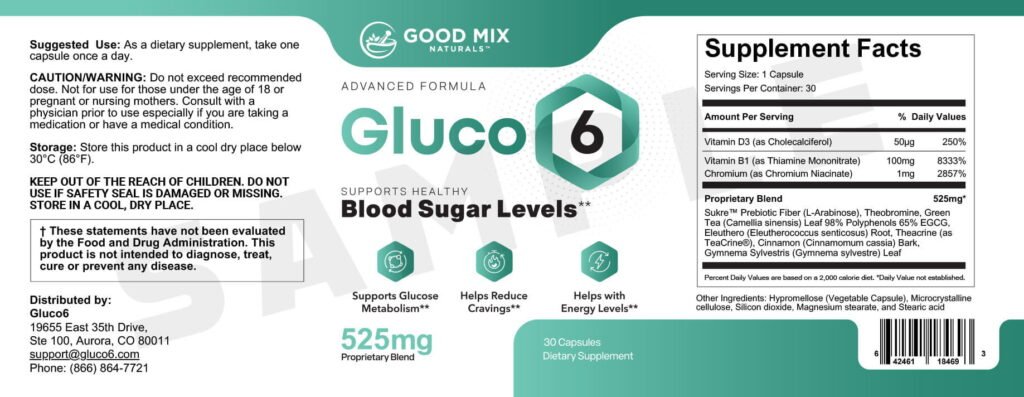Gluco6 Ingredients: What’s Inside the Formula